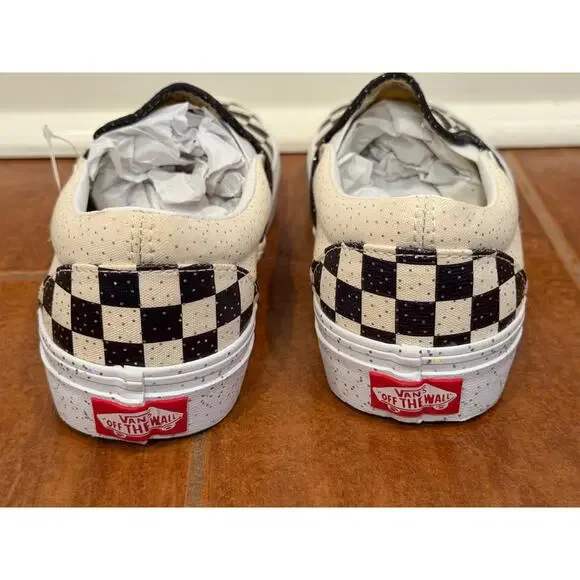 Vans FU Classic Slip-On Confetti Black White Checkered Sneakers Men 5.5 Women 7 - Picture 7 of 11